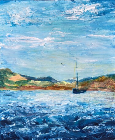 Pintura intitulada "La Barca" por Irina Miroshnichenko, Obras de arte originais, Acrílico
