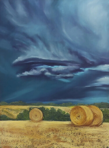 Pittura intitolato "Pending... Storm. В…" da Irina Nikulina, Opera d'arte originale, Pastello