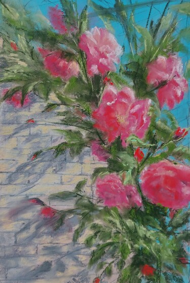 Картина под названием "Mam's roses. Мамины…" - Irina Nikulina, Подлинное произведение искусства, Пастель