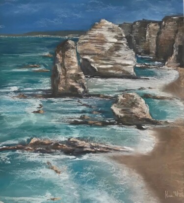 Peinture intitulée "Coast. Побережье" par Irina Nikulina, Œuvre d'art originale, Pastel