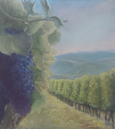 Painting titled "Vine. Лоза" by Irina Nikulina, Original Artwork, Pastel