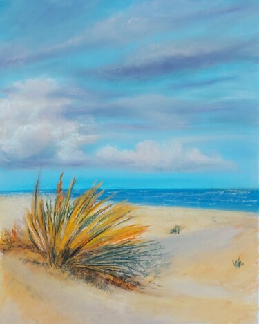 Malerei mit dem Titel "Dune. Дюна" von Irina Nikulina, Original-Kunstwerk, Pastell