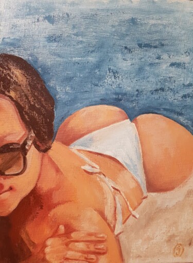 Painting titled ""On the beach". Ori…" by Irina Oleynik, Original Artwork, Oil