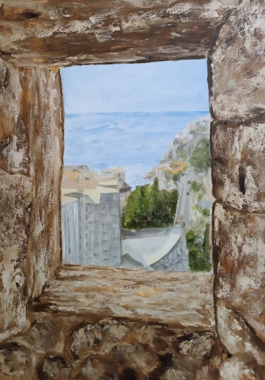 Peinture intitulée "" View from the win…" par Irina Oleynik, Œuvre d'art originale, Huile