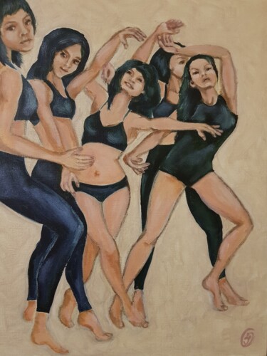 Painting titled "Energy of a woman" by Irina Oleynik, Original Artwork, Oil