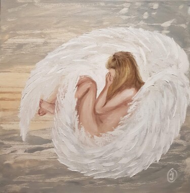 Peinture intitulée "Tortured angel. Ori…" par Irina Oleynik, Œuvre d'art originale, Huile