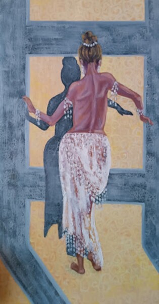 Pittura intitolato "Oriental dance art.…" da Irina Oleynik, Opera d'arte originale, Olio