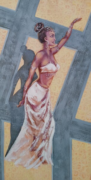 Картина под названием "Oriental dance pain…" - Irina Oleynik, Подлинное произведение искусства, Масло