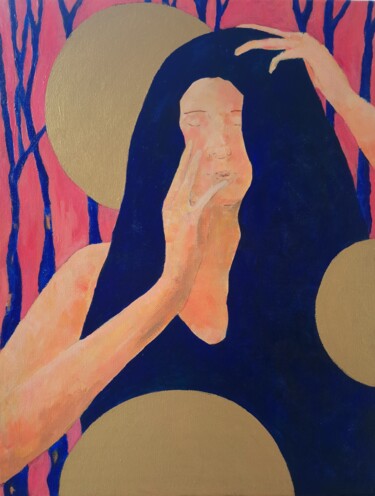 Картина под названием "Pink Dreams. Intima…" - Irina Petrova, Подлинное произведение искусства, Акрил Установлен на Деревянн…