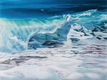 Картина под названием "Turquoise" - Irina Ponna, Подлинное произведение искусства, Пастель