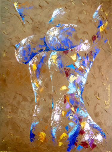 Painting titled "Erotic nude woman c…" by Irina Prokofeva, Original Artwork, Oil Mounted on Wood Stretcher frame