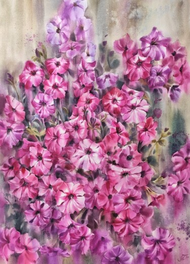 Painting titled "A large painting fo…" by Irina Pronina, Original Artwork, Watercolor