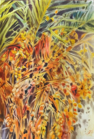 Painting titled "Tropical painting f…" by Irina Pronina, Original Artwork, Watercolor