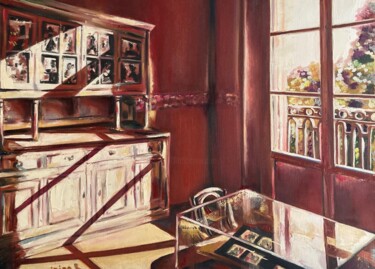 Peinture intitulée "La maison de Renoir…" par Irina R, Œuvre d'art originale, Huile Monté sur Châssis en bois