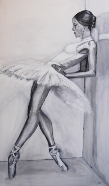 Malerei mit dem Titel "Ballerina I" von Irina Reitz, Original-Kunstwerk, Acryl Auf Keilrahmen aus Holz montiert