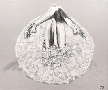 Картина под названием "The Dying Swan (cla…" - Irina Reitz, Подлинное произведение искусства, Акрил Установлен на Деревянная…
