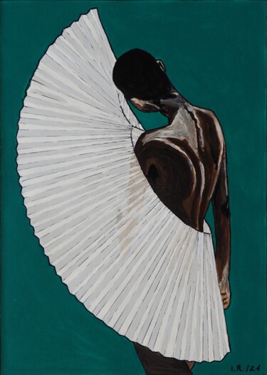 Schilderij getiteld "White Butterfly" door Irina Reitz, Origineel Kunstwerk, Acryl