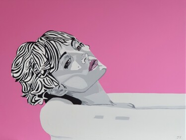 Pintura intitulada "...Women's Day pink…" por Irina Reitz, Obras de arte originais, Acrílico Montado em Armação em madeira