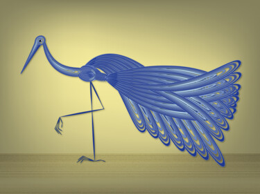 Arts numériques intitulée "Blue bird of happin…" par Irina Ryzkova (Ira Go), Œuvre d'art originale, Travail numérique 2D