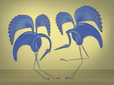 Digital Arts titled "Mating dances of bl…" by Irina Ryzkova (Ira Go), Original Artwork, 2D Digital Work