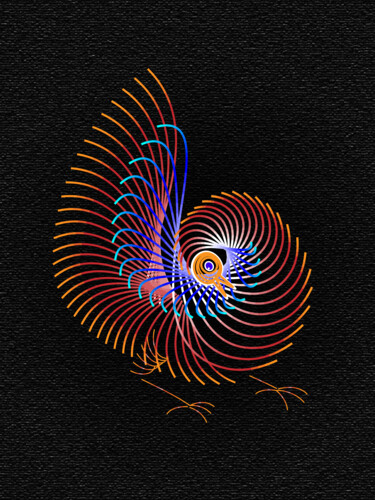 Digital Arts titled "Golden pheasant" by Irina Ryzkova (Ira Go), Original Artwork, 2D Digital Work