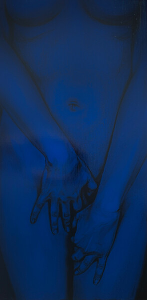 Картина под названием "Night / Ночь" - Irina Safiullina, Подлинное произведение искусства, Масло