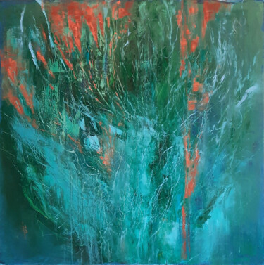 Картина под названием "Burt Flowers Fallen" - Irina Sergeyeva, Подлинное произведение искусства, Масло Установлен на Деревян…
