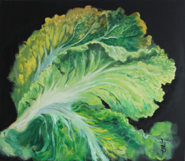 Картина под названием "Cabbage" - Irina Sergeyeva, Подлинное произведение искусства, Масло Установлен на Деревянная рама для…