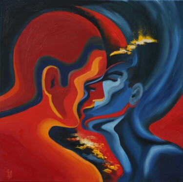 Malarstwo zatytułowany „Harmony of passion” autorstwa Irina Sergeyeva, Oryginalna praca, Inny Zamontowany na Drewniana rama…