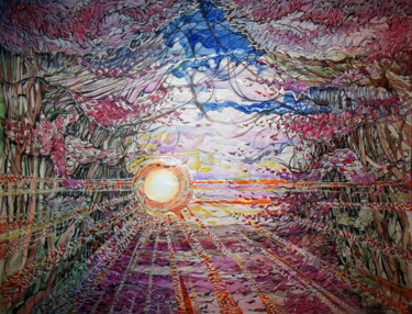 Картина под названием "Навстречу солнцу" - Irina Setyavina, Подлинное произведение искусства, Акварель