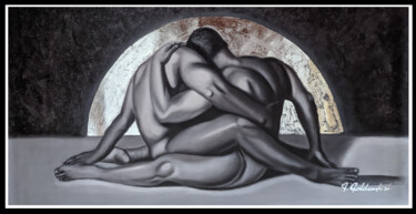 Картина под названием "SILVER MOON" - Irina Shchukina, Подлинное произведение искусства, Масло