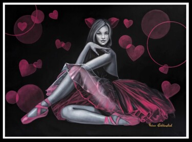 Картина под названием "Pink mood" - Irina Shchukina, Подлинное произведение искусства, Масло