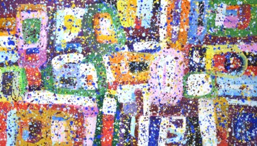 Картина под названием "Abstraction." - Irina Sidorovich, Подлинное произведение искусства, Акрил Установлен на Деревянная ра…