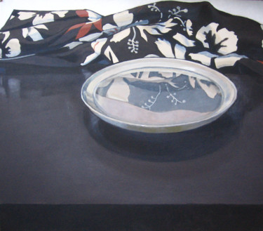 Картина под названием "Натюрморт с тканью" - Irina Titovets, Подлинное произведение искусства, Акрил