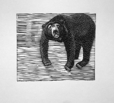 Картина под названием "sun bear II" - Irina Titovets, Подлинное произведение искусства
