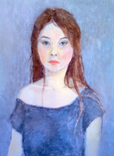 Painting titled "Автопортрет" by Irina Titovets, Original Artwork