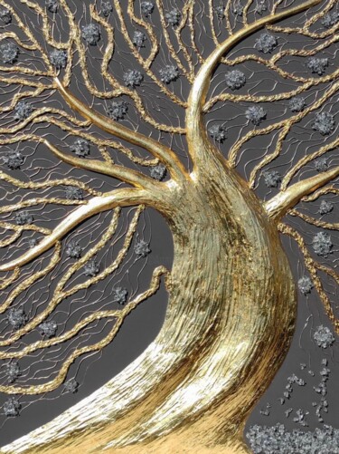 Sculpture titled "Tree of Life" by Irina Tkachenko (iraHAPPYart), Original Artwork, Plaster Mounted on Wood Stretcher frame