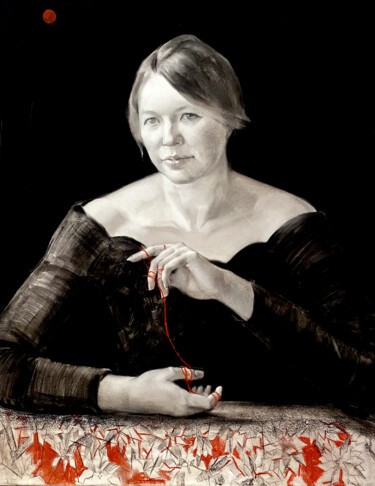Malerei mit dem Titel "Another" von Irina Tsvetkova, Original-Kunstwerk, Pastell Auf Andere starre Platte montiert