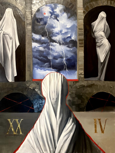 Malarstwo zatytułowany „Envy. The Silent On…” autorstwa Irina Tsvetkova, Oryginalna praca, Olej Zamontowany na Drewniana ram…