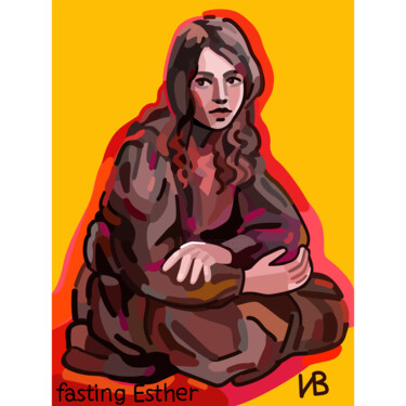 Digitale Kunst mit dem Titel "fasting Esther" von Irina Vanina, Original-Kunstwerk, 2D digitale Arbeit