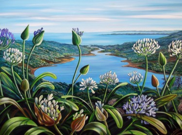 Pintura intitulada "Big Muddy Creek View" por Irina Velman, Obras de arte originais, Acrílico