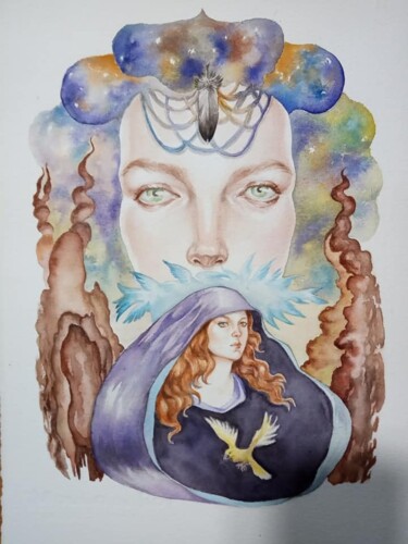 Spirit Peinture intitulée "Spirit" par Ирина Венелинова Караиванова, Œuvre d'art originale, Aquarelle