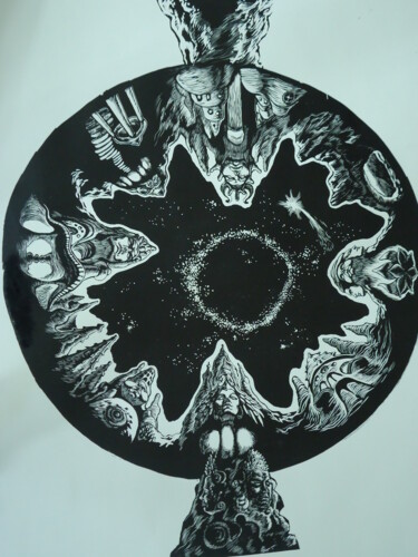 The Ring Gravures & estampes intitulée "The Ring" par Ирина Венелинова Караиванова, Œuvre d'art originale, Linogravures
