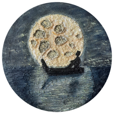 Pintura titulada "Лунный ковчег" por Irina Vishniakova, Obra de arte original, Acrílico