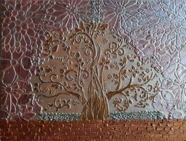 Картина под названием "Древо жизни" - Ирина Вишнякова, Подлинное произведение искусства, Акрил