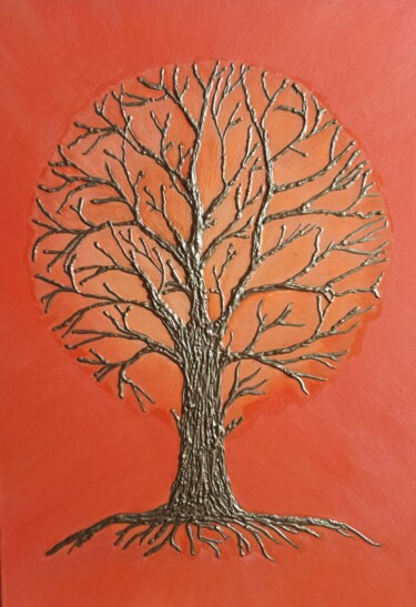 Картина под названием "Древо" - Ирина Вишнякова, Подлинное произведение искусства, Акрил