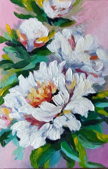 Картина под названием "Flower" - Ирина Вишневецкая, Подлинное произведение искусства, Акрил