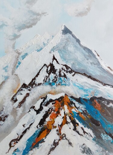 Painting titled "Mountains" by Irina Vishnevetskaia, Original Artwork, Acrylic