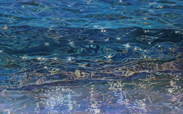 Painting titled "THE  CARIBBEAN SEA" by Irina Vladi, Original Artwork, Oil