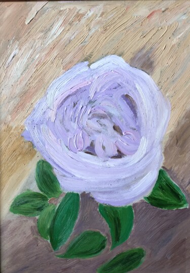 Картина под названием "Французская роза Ша…" - Irina Voloshina, Подлинное произведение искусства, Масло
